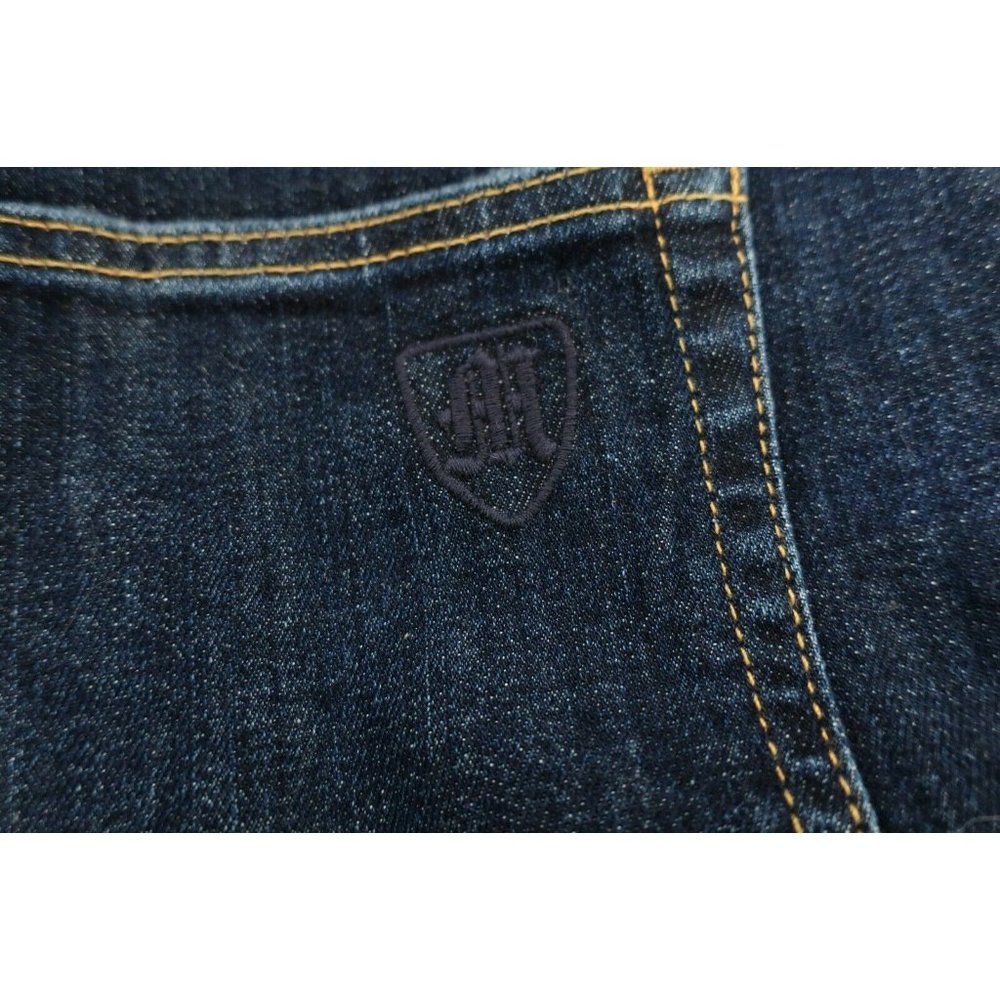 Maje NWT Jeans Dark Wash Blue 5 Pocket Logo Pants 36 4 - Picture 3 of 5